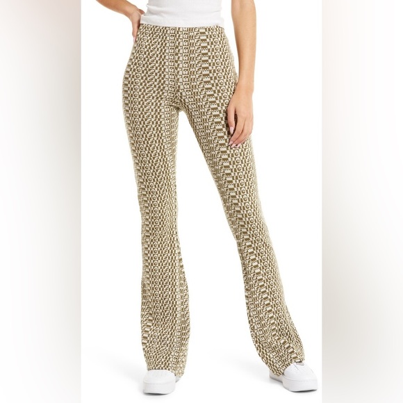 Urban Outfitters Pants - Urban Outfitters iets frans Monogram Flare Pants